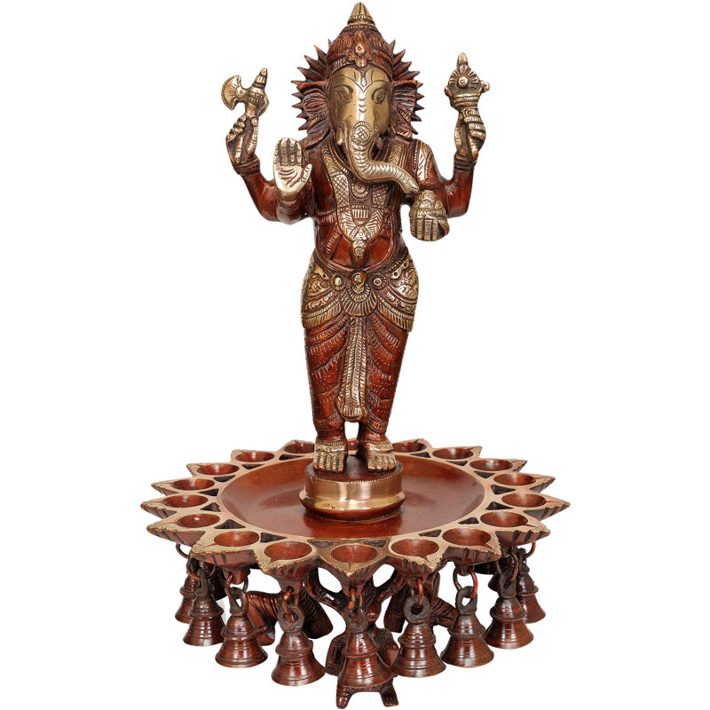15'' H Brass Tabletop Candelabra