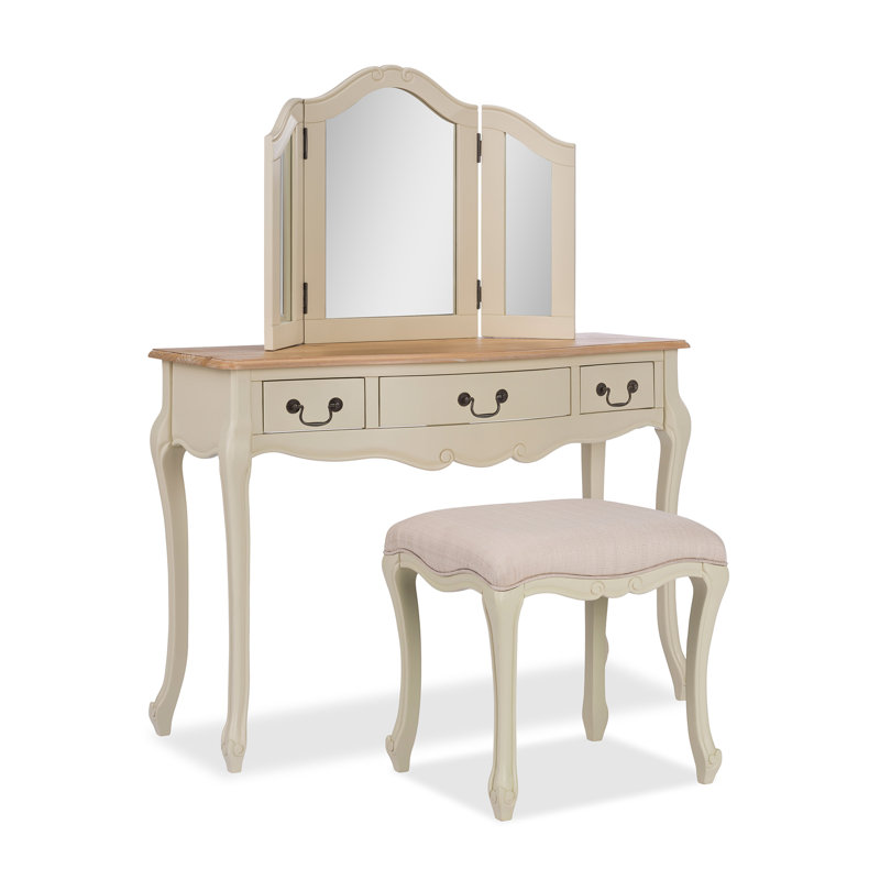 Lemaire Dressing Table with Mirror, Champagne