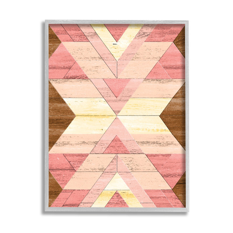 «Desert Sunset Pink Shapes», estampe numérique par Erica Billups, H 14 po x l 11 po x P 1,5 po, Estampe numérique Farmhouse