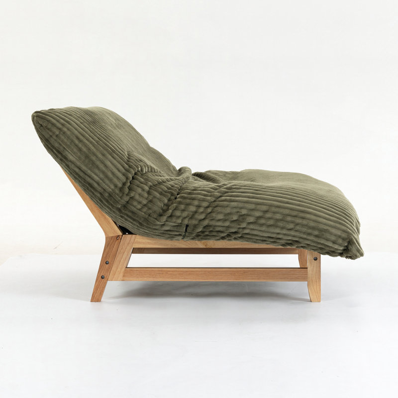 Fauteuil à billes en velours côtelé avec rembourrage en éponge haute densité et conception ergonomique