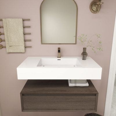 Alysa 36" Wall-Mounted Single Bathroom Vanity Set