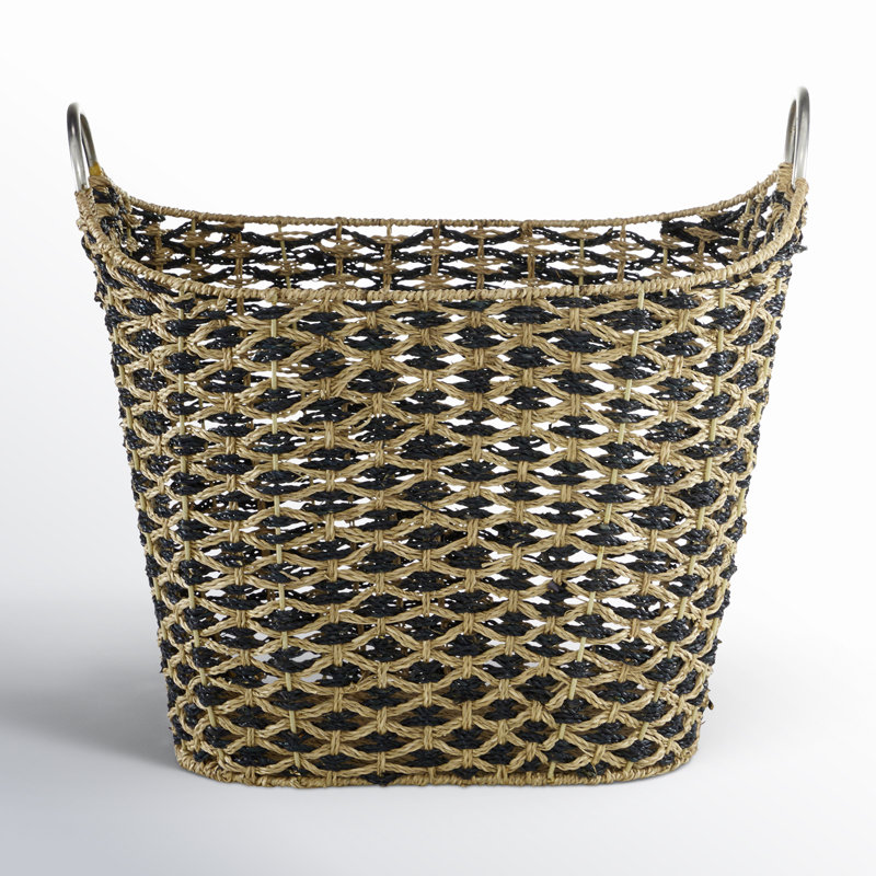 Seagrass Handmade Decorative and Functional Storage Basket with Handles