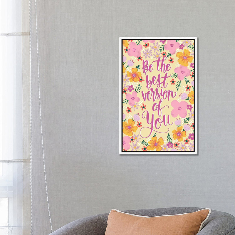 Gleaming Garden 1 Piece Wall Art on Canvas, 66.04cm H x 45.72cm W x 3.81cm D, White Framed