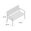 Alondra Metal/Plastic Outdoor Bench-20037764