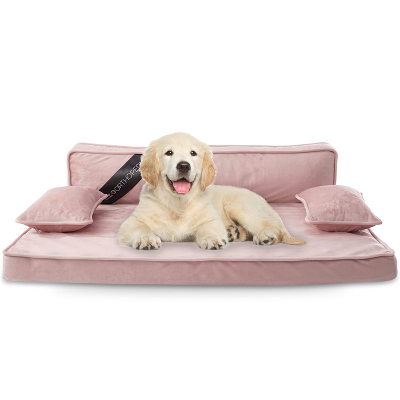 Canapé-lit Braunstein, Rose, Grand (l 38 po x P 28 po x H 10,5 po)