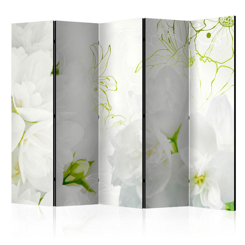 Solid Wood Folding Room Divider, 5