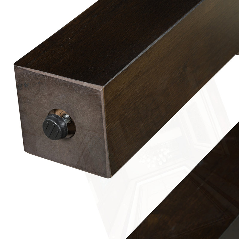 Console rustique minimaliste avec tiroir caché, Espresso