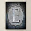 « letter e », art textuel sur toile tendue-21938888