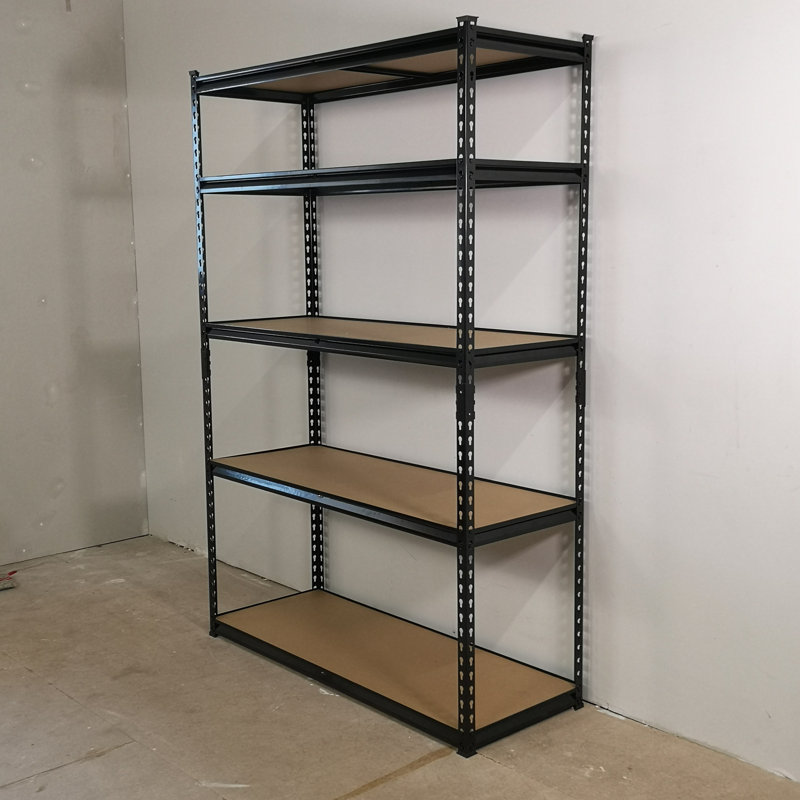 Anthonee 122cm W Metal Height -Adjustable Shelving Unit with Wheels