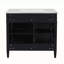 Armoire de rangement de salle de bain moderne avec 2 tiroirs et un tiroir basculant, lavabo supérieur-877643213
