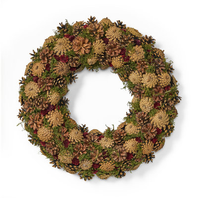 Faux Pinecone Pinecones 18.5'' Wreath