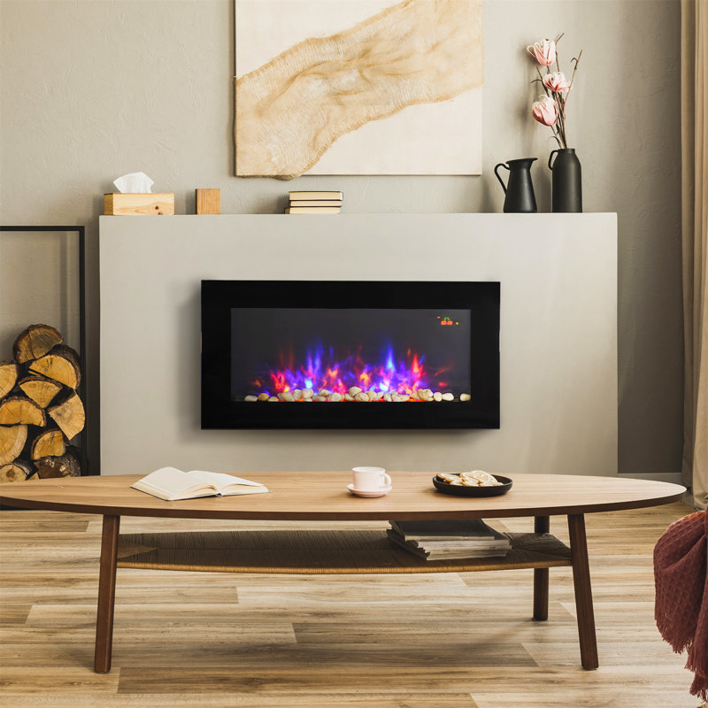 Chatman Belfry Heating 90.8cm W Black Electric Fireplace