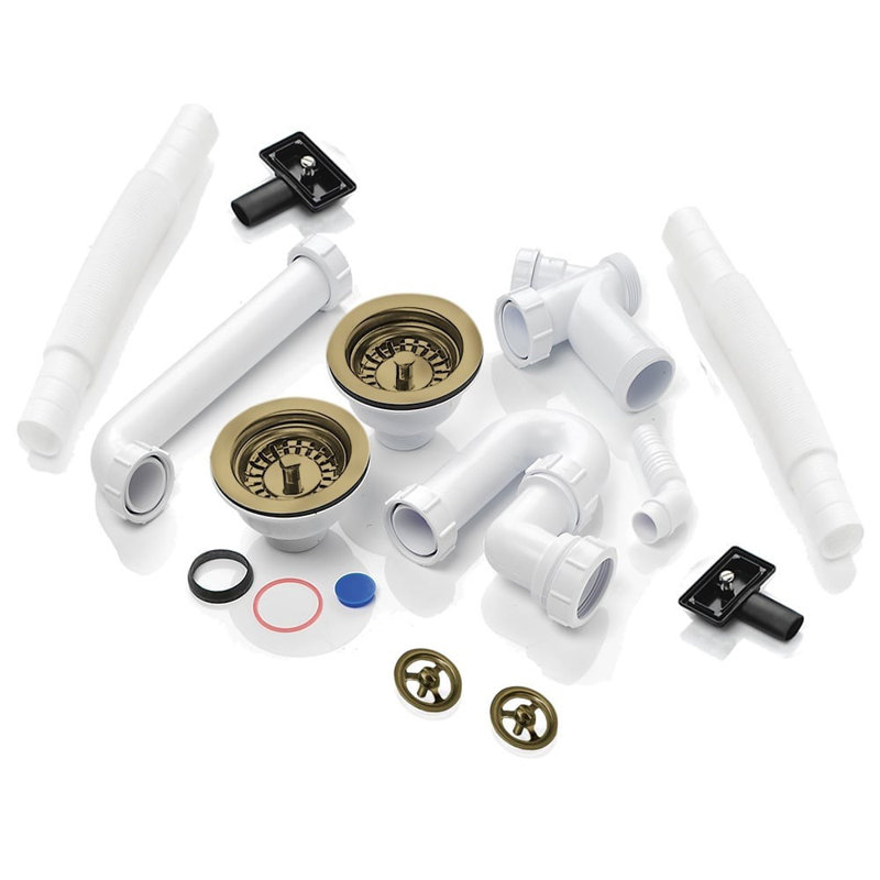  RAK Rangemaster 2.0 Bowl Waste With 2X Overflow And Plumbing Kit, Bronze