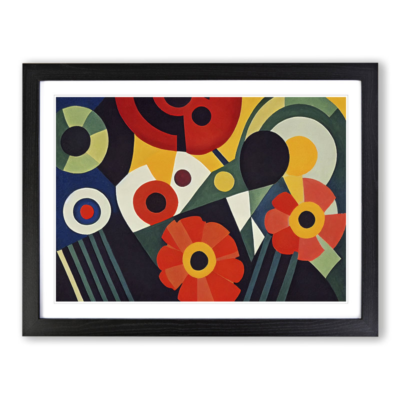 Poppy Flowers - Framed Print, Black, 25cm H x 34cm W x 2cm D