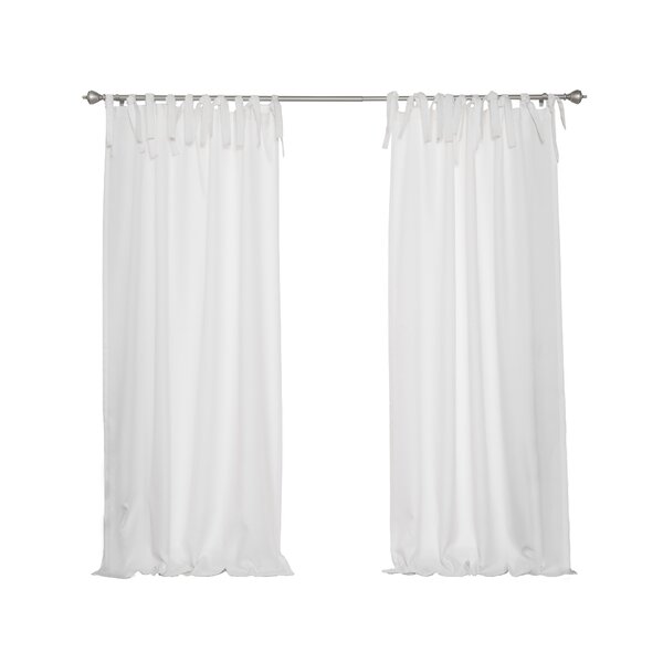 Adjustable Tie Top DIY Crafted Semi Sheer Natural Linen Blend Eclectic  Privacy Rabbit Ear Curtains for Bedroom / Living Room