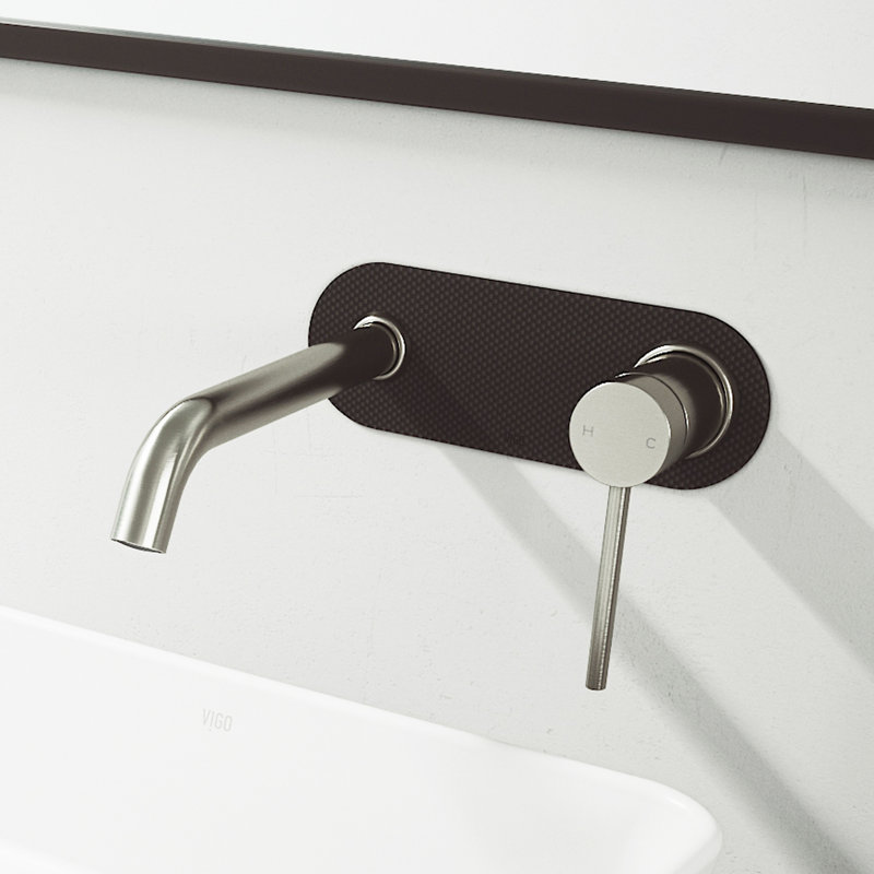 VIGOcFiber© Wall Mounted Bathroom Faucet, Brushed Nickel