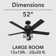 52" 5 - Blade Standard Ceiling Fan with Lights and Pull Chains
