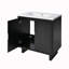 Meuble-lavabo simple avec plateau en résine Jantinus-971858261