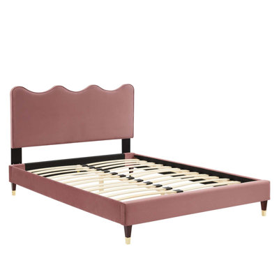 Modway Current Performance Velvet Platform Bed