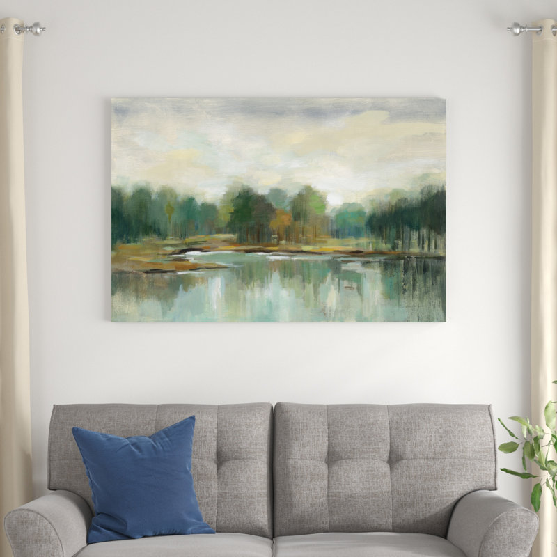 «Cool Spring Day» par Silvia Vassileva, peinture sur toile tendue, H 32 po x l 48 po