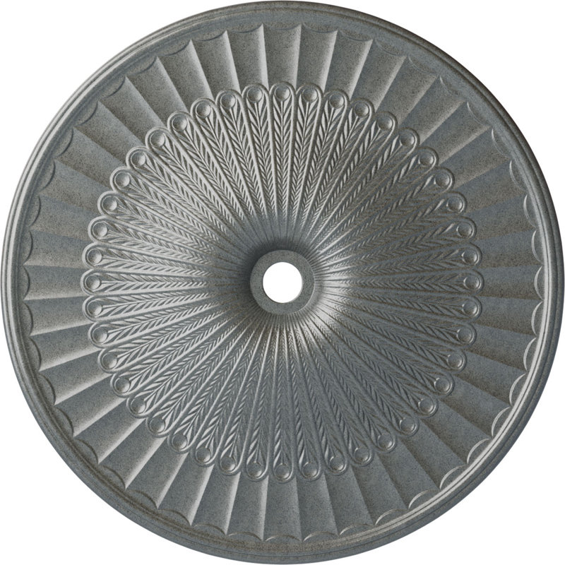 Médaillon de plafond Endurathane Sellek, DE 42 1/8 po x P 1 7/8 po (convient aux auvents jusqu'à 9 po), finition en nuage peinte à la main peinte à la main