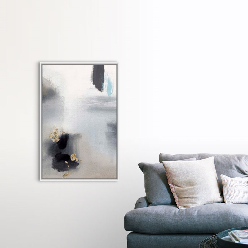Jours brumeux, reproduction d’art sur toile, Cadre blanc, H 50 po x l 34 po x P 1,75 po