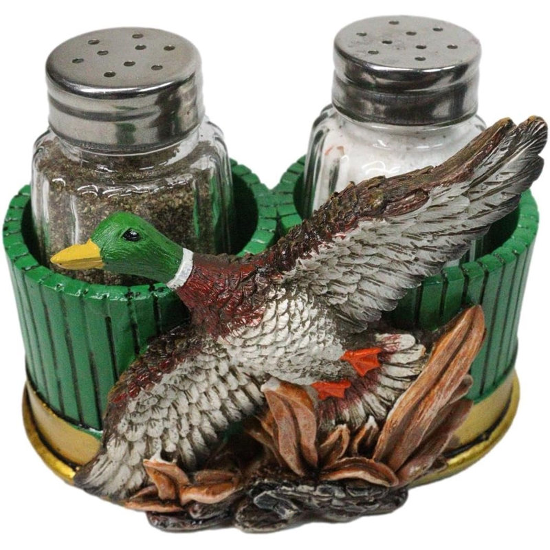 Ensemble de moulin à poivre vert rustique canard colvert