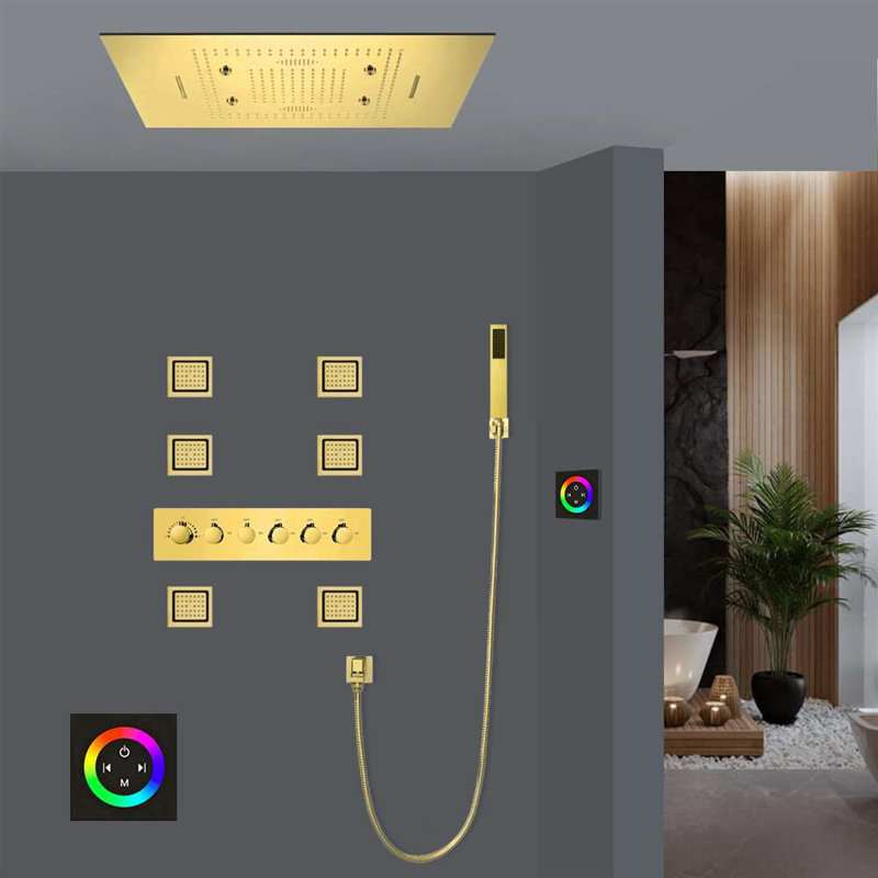 Système de douche Avellino Waterfall Rainfall Mist Thermostatic