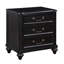 Table de chevet traditionnelle 3 tons brun foncé anthracite