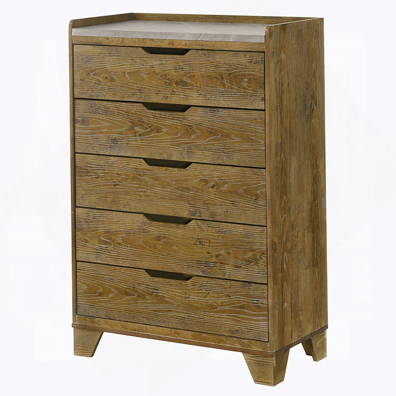 Commode verticale avec 5 tiroirs de rangement pour la chambre à coucher