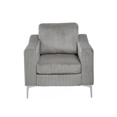 Lounge Sofa With Armrests That Can Be Assembled,Convertible Sectional Corduroy Sofa,Gray