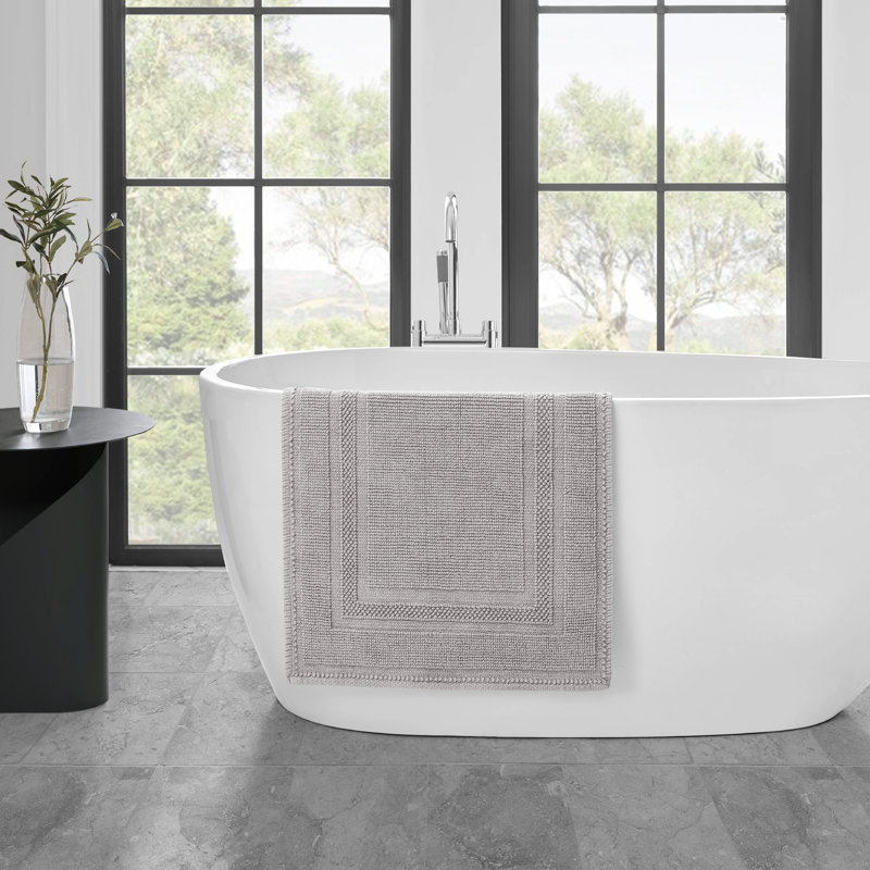 Bath Rug, Washed Beige, 17" W x 24" L