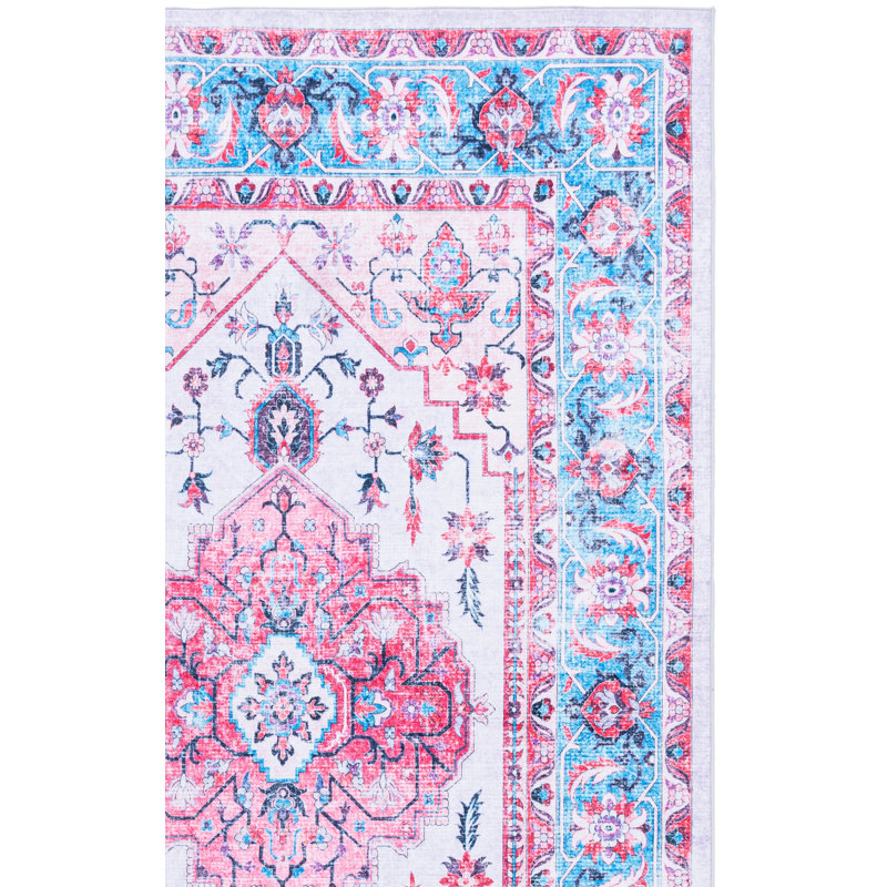 Farfan 314 Performance Machine Washable Oriental Rug, Rectangle 4' x 6'