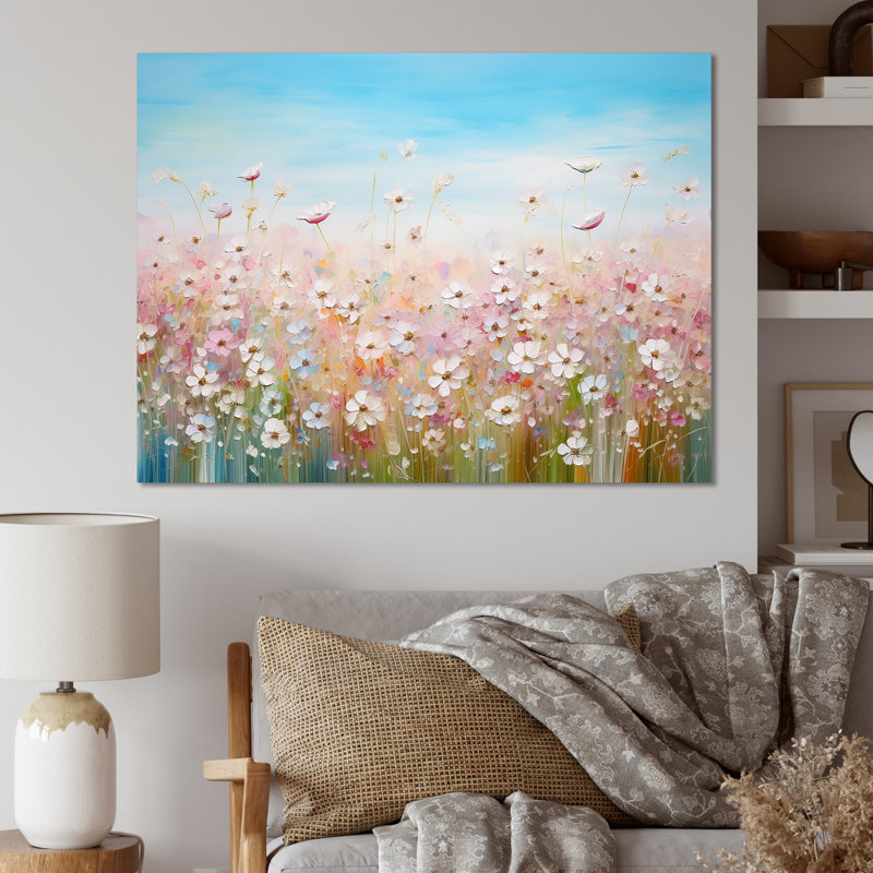 Fleurs sauvages Meadows I sur toile, Toile tendue, H 16 po x l 32 po x P 1 po