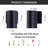 7" Outdoor Wall Sconce In A Black, 1-Light Exterior Wall Light, Cylinder Fixture, (7" H X 5" W), (Pack Of 2)