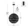 1-Light Black Pendant Lighting with Matte Black Shade