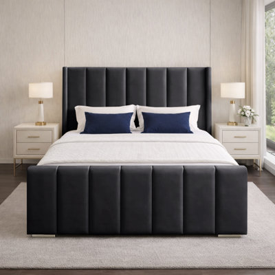 Premium Luxury Wingback Panel Bed Frame
