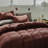 Solid Color Comforter Dark Color 3 PCs Bedding Set Deep Color Bed Comforter Set-115667187-115922240