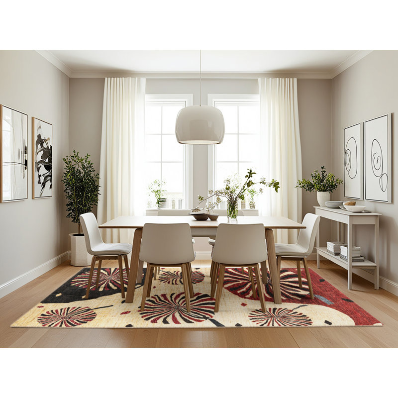 Tapis abstrait moderne 4260, Rectangle 7 pi x 10 pi