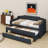 Hedglin Twin Size Upholstered Daybed with Trundle-1157370583