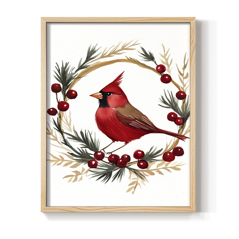Reproduction d'art encadrée, Noël, H 11 po x l 9 po, Naturel