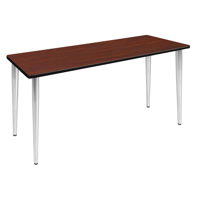 Plateau de table de formation Kahlo, pieds fuselés, H 29 po x L 60 po x l 24 po, Cerise, Chrome
