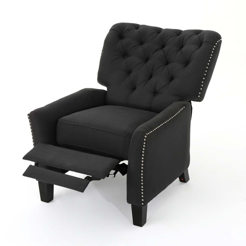 Fauteuil inclinable moderne en tissu, Gris foncé