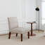 Ensemble de 2 chaises d'appoint en tissu avec table ronde en bois, fauteuil de coiffeuse décoratif pour bureau à domicile, fauteuil d'appoint de coin