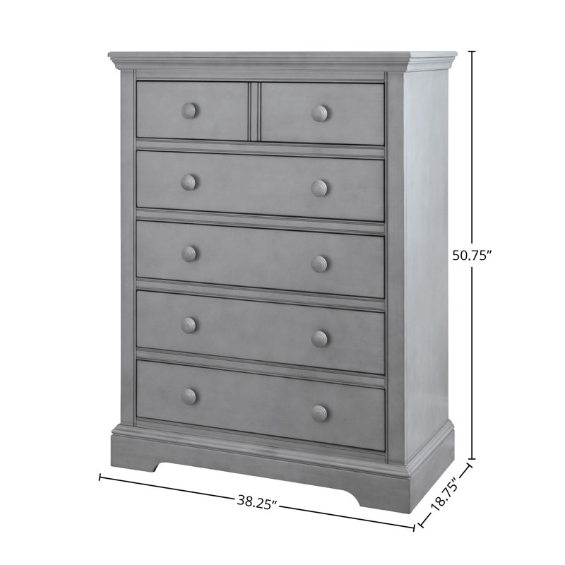 Hanley Cloud Gray 5-Drawer Chest with Dovetail Drawer