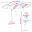 Umbrella Polyester and Aluminium Outdoor Parasol Garden Shade Terrace-831547694