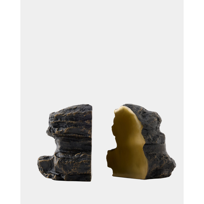 Rock Bookends-Bronze/Brass