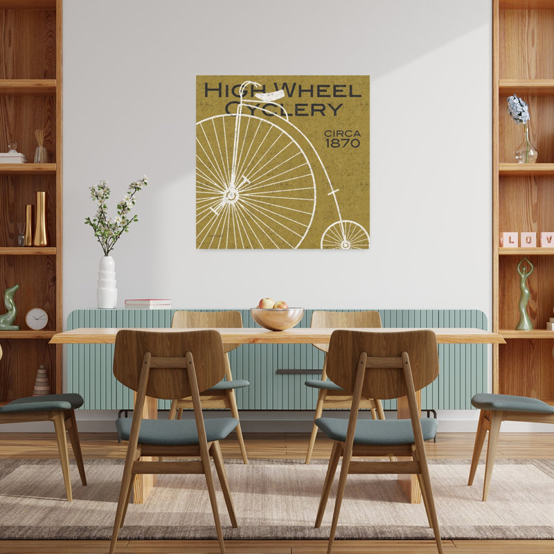 «High Wheel Cyclery», art rétro, H 36 po x l 36 po