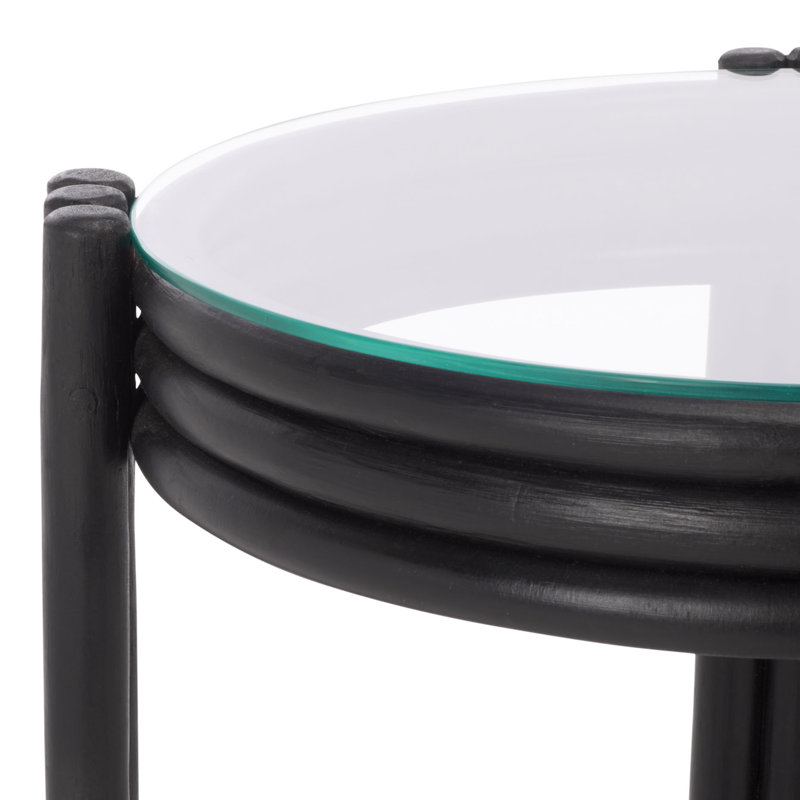 Bilian Round Accent Table, Black