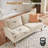 Loveseat Sofa Mid Century Modern Small Couches For Small Spaces, Upholstered Small Couch For Bedroom,Comfy Couch With Spring Cushion,Tool-Free Assembly-59514340-59514337